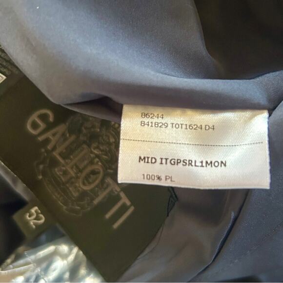 Gallotti Men's Reversible Raincoat in Navy and Beige Size US 42 NWT - Picture 13 of 14